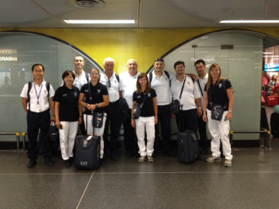 Gli Azzurri a Malpensa spiccano il volo per Londra 2012