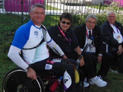 Oscar De Pellegrin, Luca Pancalli, Mario Scarzella e Alvaro Carboni a Londra 2012