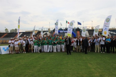 Il podio della Coppa Italia delle Regioni 2013: oro Piemonte, argento Veneto, bronzo Lombardia