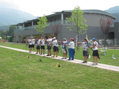Gli azzurri sulla linea di tiro al Palakosmos di Rovereto