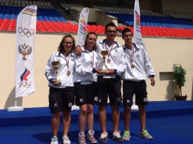 Gli azzurrini che hanno conquistato i due ori nel mixed team