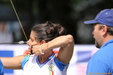 cinzia Noziglia con il coach Daniele Bellotti