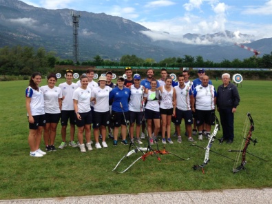 Gli azzurrini impegnati nel raduno di Rovereto