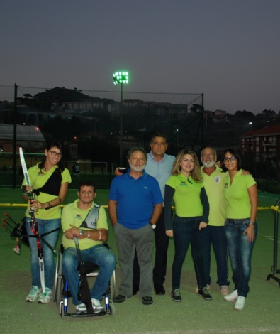 Foto di gruppo con il Presidente del CUS Unime Nino Micali. Da sx : Miriam Luca,Salvatore Campolo, Antonio Potoschi, Nino Mical