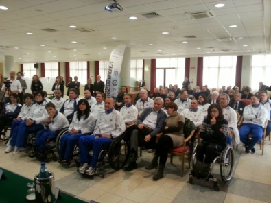Gli azzurri durante la conferenza stampa