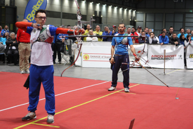 David Pasqualucci impegnato ai Tricolori Indoor