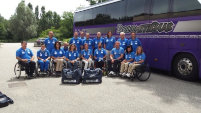La nazionale italiana Para Archery