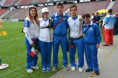 Alcuni degli azzurrini che partiranno per i Mondiali