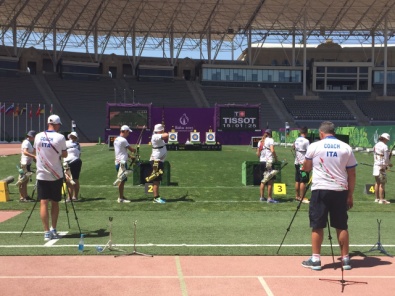 Gli azzurri a Baku per provare la linea di tiro dei Giochi Europei