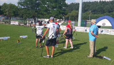 Festi e Grascelli sulla linea di tiro durante la finale per il bronzo