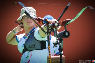 Azzurri al tiro nella foto a cura della World Archery