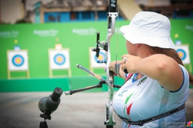 Guendalina Sartori impegnata nella World Cup indoor
