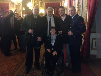 Gli azzurri con il presidente Scarzella al Quirinale