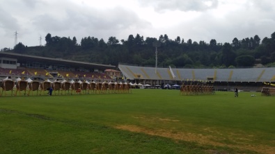 Il campo di gara allo Stadio Del Duca