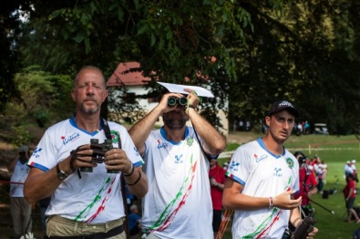 Gli azzurri durante le sfide per l'accesso al podio