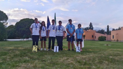 Il podio del mixed team per Regioni nel Trofeo Coni 2016