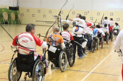 Uno scatto dagli ultimi Tricolori Indoor Para-Archery