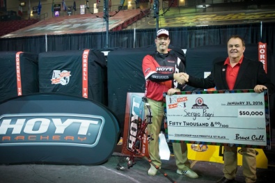 Sergio Pagni premiato l'anno scorso (foto a cura della World Archery)