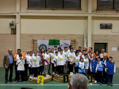 I giovani arcieri partecipanti al Trofeo Pinocchio