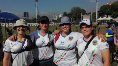 Le azzurre dell'arco olimpico Landi, Mandia, Sartori, Boari
