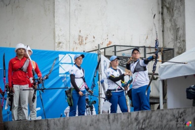 Il trio femminile dell'arco olimpico