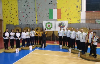 Il podio a squadre arco nudo