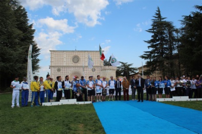 Il podio dei Campionati di SocietÃ