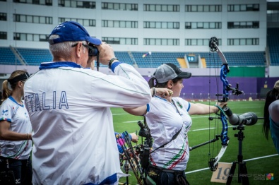 Le azzurre del compound a Shanghai (foto a cura di World Archery)
