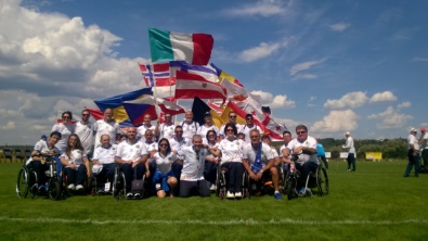 Gli azzurri alla cerimonia di apertura