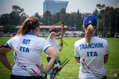 Le azzurre Tonioli, Franchini, Ret