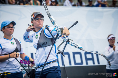 Vanessa Landi nella finale a squadre di Medellin