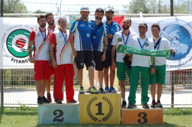 Il podio a squadre maschile
