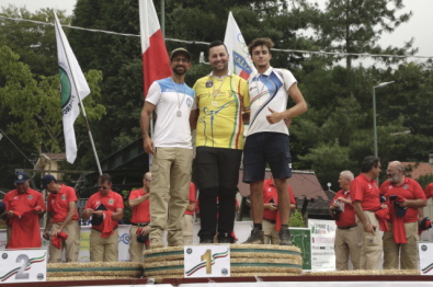 Il podio arco olimpico maschile