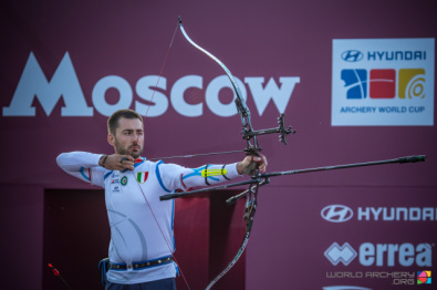 Mauro Nespoli durante la Finale di Coppa del Mondo a Mosca