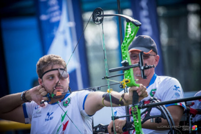 Daniele Cassiani al tiro in maglia azzurra
