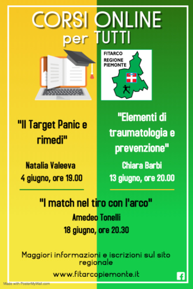 La locandina dei seminari on line del Piemonte
