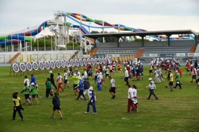 Arcieri in campo durante gli ultimi Tricolori Targa
