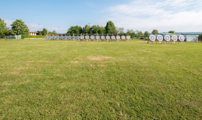 Il campo di tiro della società Archery Club Montebelluna