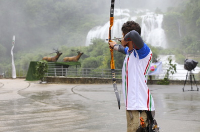 Giuseppe Seimandi in finbale ai Mondiali 3D di Terni 2015 alla Cascata delle Marmore