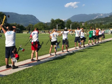Gli azzurrini del compoiund nell'ultimo raduno dello scorso anno a Rovereto