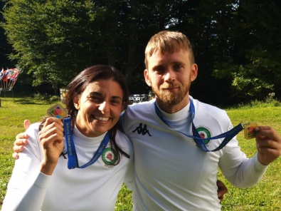 Noziglia e Rigamonti oro arco nudo mixed team