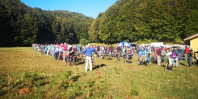 GLI ARCIERI DURANTE I TIRI DI PROVA