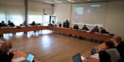 Il Consiglio Federale nell'Aula 5 della Scuola dello Sport