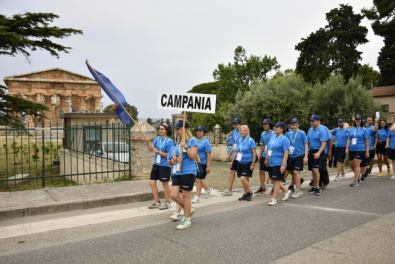 La Campania durante la sfilata delle Regioni