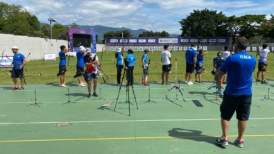 Gli azzurri a Medellin
