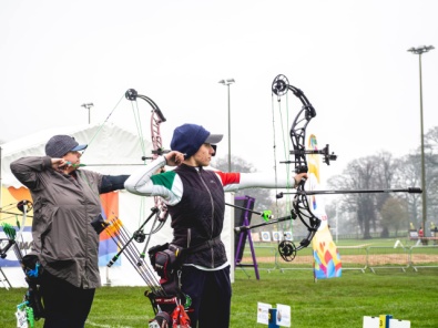 Una delle azzurre compound a Lilleshall