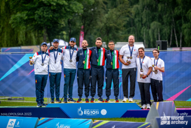 Gli azzurri sul podio