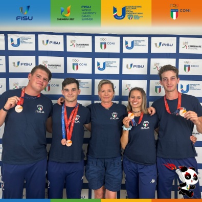 Gli azzurri medagliati a Chengdu