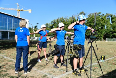 Gli azzurri in allenamento